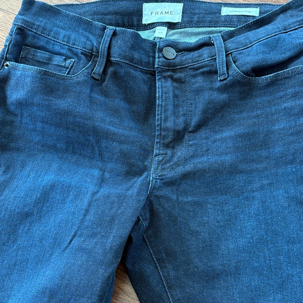 Frame Denim Dark Blue Ankle Jeans - Picture 7 of 9